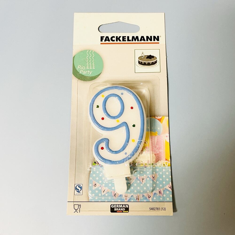 Polka Dot Number‎ 9 Candle - Birthday Party Supplies 9th Birthday For Cake